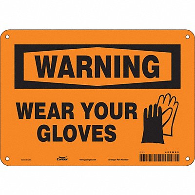CONDOR 465W85 Safety Sign 7 in x 10 in Aluminum