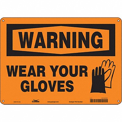 CONDOR 465W86 Safety Sign 10 in x 14 in Aluminum
