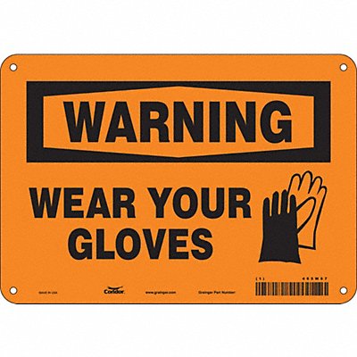 CONDOR 465W87 Safety Sign 7 inx10 in Polyethylene