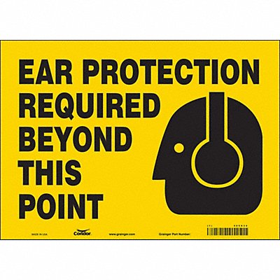 CONDOR 465X34 Safety Sign 10 in x 14 in Vinyl