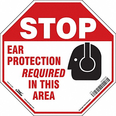 CONDOR 465X35 Safety Sign 18 inx18 in Aluminum