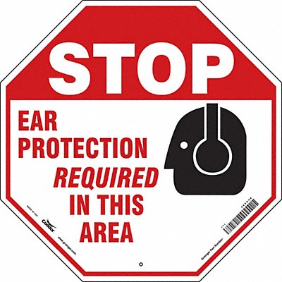 CONDOR 465X40 Safety Sign 24 inx24 in Vinyl