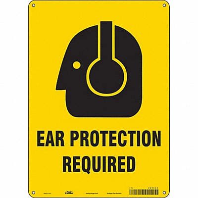 CONDOR 465X42 Safety Sign 14 in x 10 in Aluminum