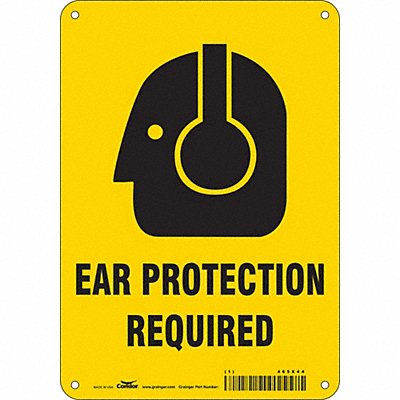 CONDOR 465X44 Safety Sign 10 in x 7 in Polyethylene