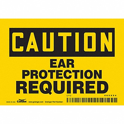 CONDOR 465X54 Safety Sign 3 1/2 inx5 in Vinyl