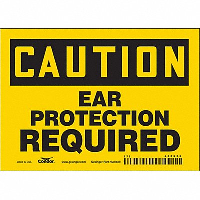 CONDOR 465X55 Safety Sign 5 inx7 in Vinyl