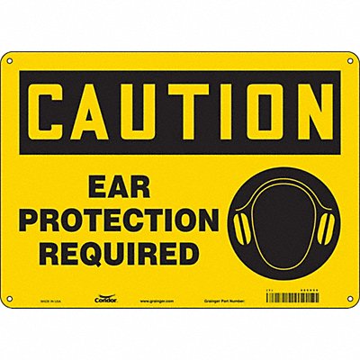 CONDOR 465X59 Safety Sign 10 in x 14 in Aluminum