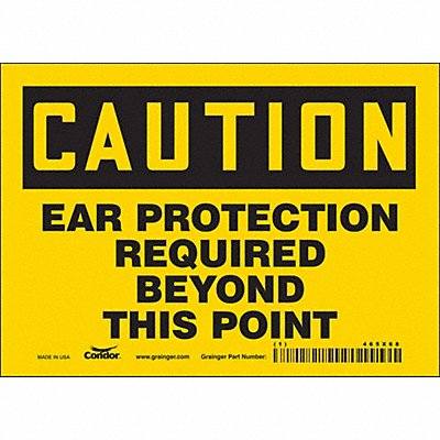 CONDOR 465X68 Safety Sign 5 inx7 in Vinyl
