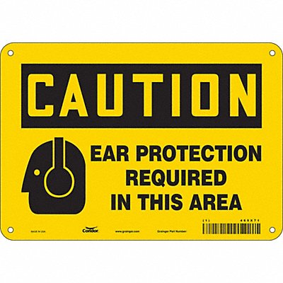 CONDOR 465X71 Safety Sign 7 in x 10 in Aluminum