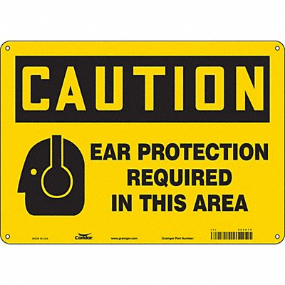 CONDOR 465X75 Safety Sign 10 inx14 in Polyethylene