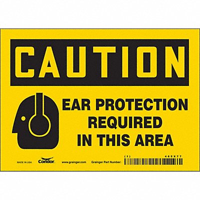 CONDOR 465X77 Safety Sign 5 in x 7 in Vinyl