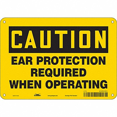 CONDOR 465X83 Safety Sign 7 in x 10 in Polyethylene