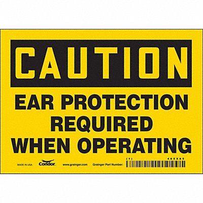 CONDOR 465X85 Safety Sign 5 inx7 in Vinyl