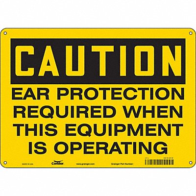 CONDOR 465X95 Safety Sign 10 in x 14 in Aluminum