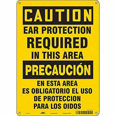 CONDOR 465Y05 Safety Sign 14 in x 10 in Aluminum