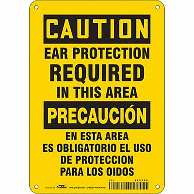 CONDOR 465Y06 Safety Sign 10 inx7 in Polyethylene