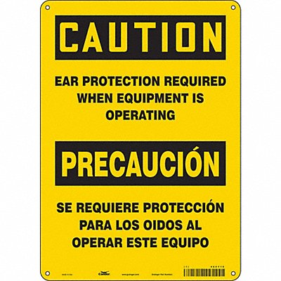 CONDOR 465Y10 Safety Sign 14 in x 10 in Aluminum