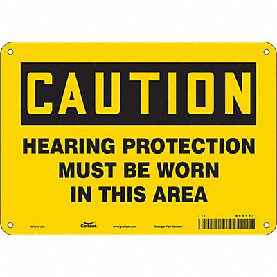 CONDOR 465Y17 K0282 Safety Sign 7 in x 10 in Aluminum