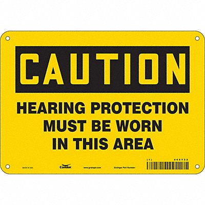 CONDOR 465Y22 K0282 Safety Sign 7 inx10 in Polyethylene