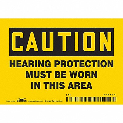 CONDOR 465Y24 K0282 Safety Sign 3 1/2 inx5 in Vinyl