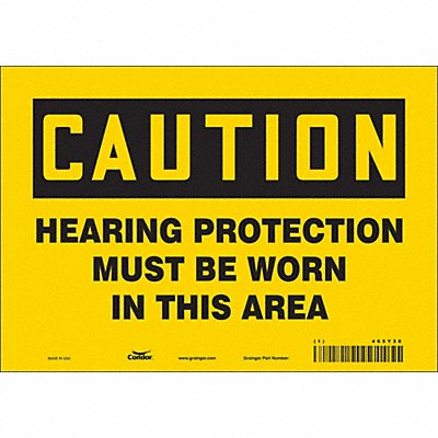 CONDOR 465Y26 K0282 Safety Sign 7 inx10 in Vinyl