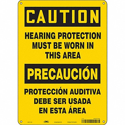 CONDOR 465Y28 Safety Sign 14 inx10 in Aluminum