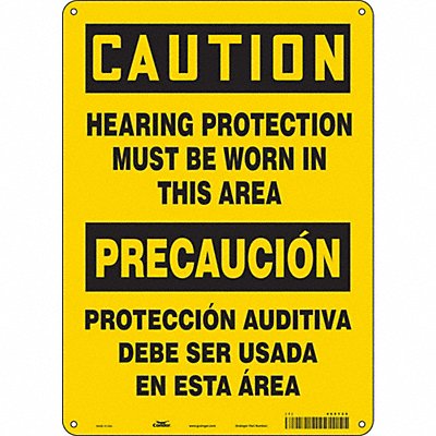 CONDOR 465Y29 Safety Sign 14 inx10 in Polyethylene
