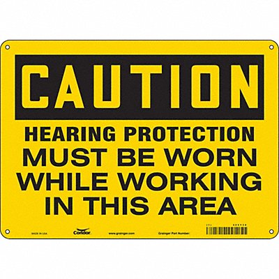 CONDOR 465Y38 Safety Sign 10 inx14 in Aluminum
