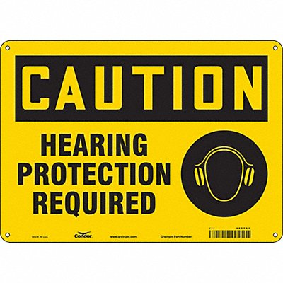 CONDOR 465Y63 Safety Sign 10 inx14 in Polyethylene