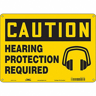 CONDOR 465Y68 Safety Sign 10 inx14 in Aluminum