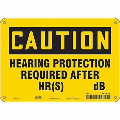 CONDOR 465Y80 Safety Sign 7 in x 10 in Aluminum