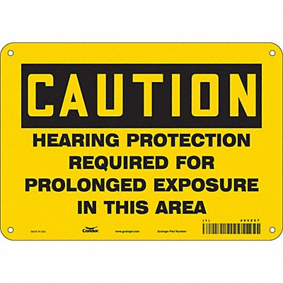 CONDOR 465Z07 Safety Sign 7 in x 10 in Aluminum