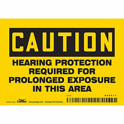 CONDOR 465Z11 Safety Sign 3.5in x 5in Vinyl