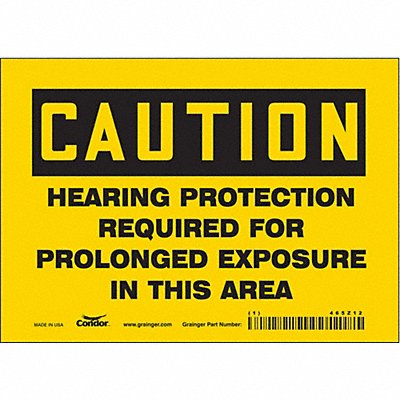 CONDOR 465Z12 Safety Sign 5 inx7 in Vinyl