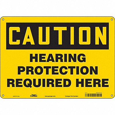 CONDOR 465Z16 Safety Sign 10 in x 14 in Aluminum