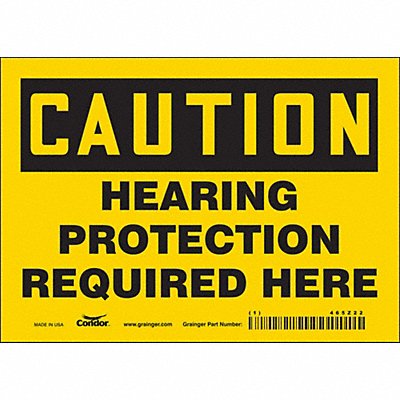 CONDOR 465Z22 Safety Sign 5 in x 7 in Vinyl