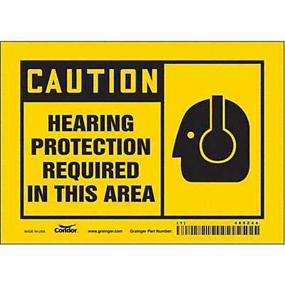 CONDOR 465Z44 Safety Sign 5 inx7 in Vinyl