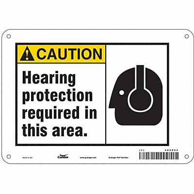 CONDOR 465Z54 Safety Sign 7 in x 10 in Aluminum