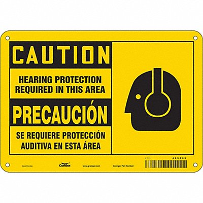 CONDOR 465Z69 Safety Sign 7 in x 10 in Aluminum