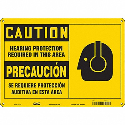 CONDOR 465Z70 Safety Sign 10 inx14 in Aluminum