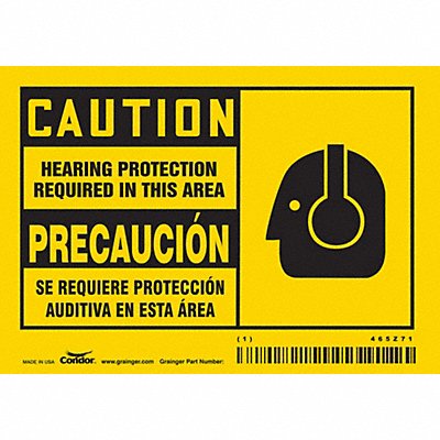 CONDOR 465Z71 Safety Sign 3 1/2 inx5 in Vinyl PK5