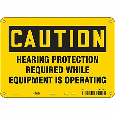 CONDOR 465Z76 Safety Sign 7 in x 10 in Aluminum
