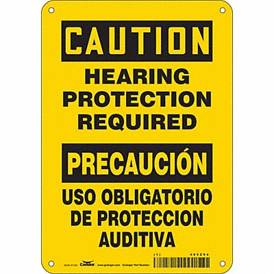 CONDOR 465Z94 Safety Sign 10 in x 7 in Aluminum
