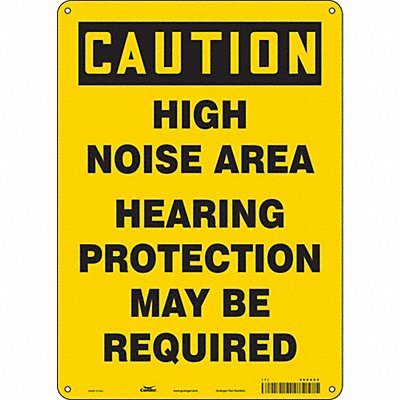 CONDOR 466A04 Safety Sign 14 in x 10 in Aluminum