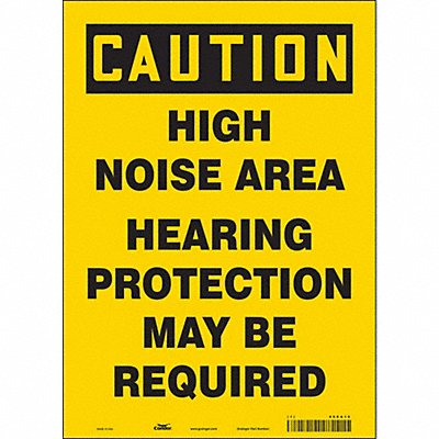 CONDOR 466A10 Safety Sign 14 in x 10 in Vinyl