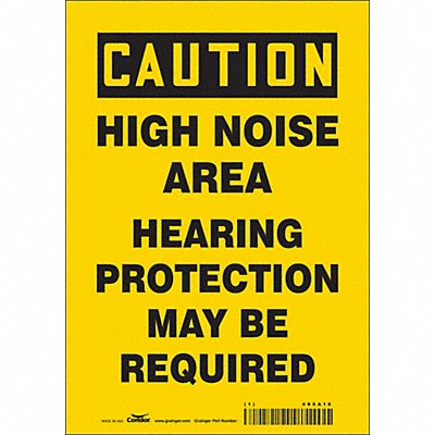 CONDOR 466A16 Safety Sign 10 inx7 in Vinyl