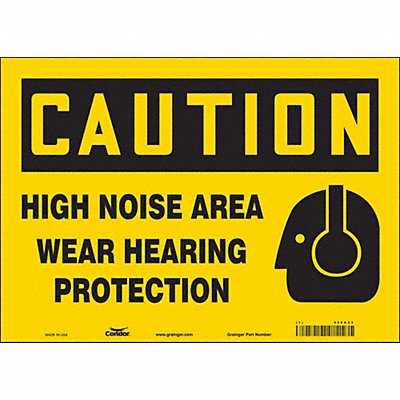 CONDOR 466A23 Safety Sign 10 in x 14 in Vinyl