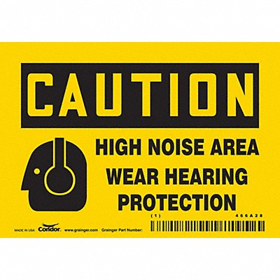 CONDOR 466A28 Safety Sign 3 1/2 inx5 in Vinyl