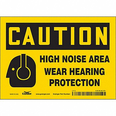 CONDOR 466A29 Safety Sign 5 inx7 in Vinyl