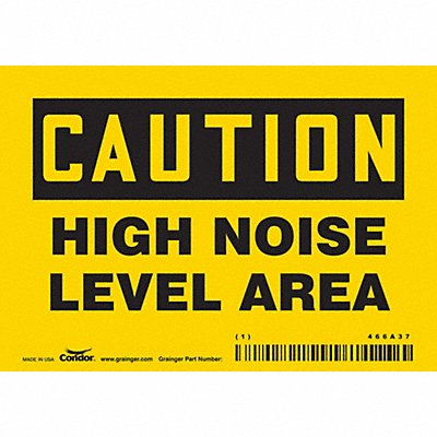 CONDOR 466A37 Safety Sign 3 1/2 inx5 in Vinyl